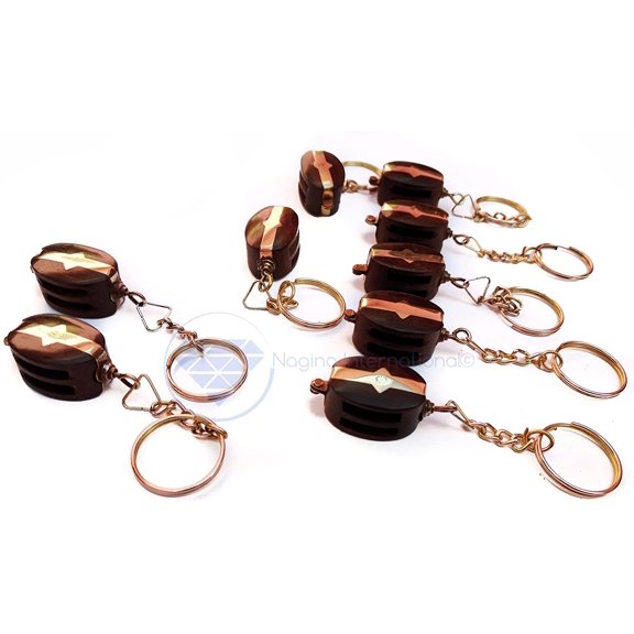 Miniature Brass Key Chains - (Pulley)