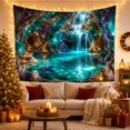 thumbnail image 3 of Fantastical Magical Cavern with Interior Pool Clear, Mystical Fantasy for Space Lovers, Wall Decor, Thanksgiving Hostess Gift, Tapestry Wall Hanging for Dorm and Living Room, 3 of 7