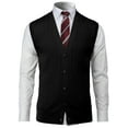 thumbnail image 1 of H2H Mens Casual Slim Fit Knit Sweater Vest V-Neck Button-Down Vest Twisted Patterned (CMOV056), 1 of 6