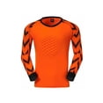 thumbnail image 2 of Rswnyirn Men Football Goalkeeper Uniform Padded Long Sleeve Soccer Jersey Shirt with Pants Orange M, 2 of 7