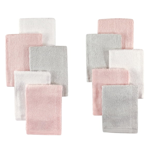 Little Treasure Paños De Lujo Unisex De Rayón De Bambú Para Bebé, Color Rosa Claro, Gris, Talla Única
