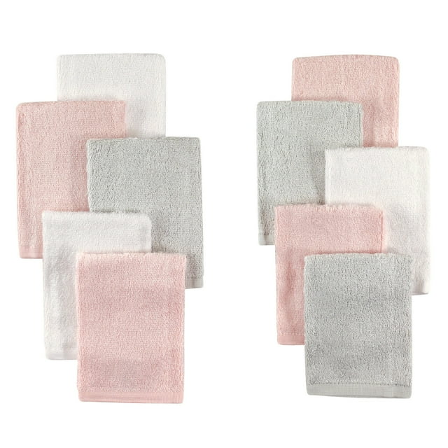 Little Treasure Paños De Lujo Unisex De Rayón De Bambú Para Bebé, Color Rosa Claro, Gris, Talla Única