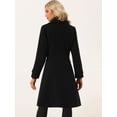 thumbnail image 4 of Abrigo Vintage de Invierno para Mujer Abrigo Largo con Doble Botonadura Negro XL, 4 of 5