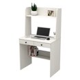 thumbnail image 6 of Inval 2-Drawer Computer Desk with Hutch, Washed Oak, 6 of 9