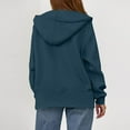 thumbnail image 4 of cocolona Womens Zip Up Hoodies Long Sleeve Drawstring Sweatshirt Jacket Fall Winter Casual Coat Fashion Outwear with Pockets, 4 of 7