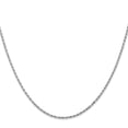 thumbnail image 2 of 10K White Gold Rope Chain Styles Necklace 1.3 mm D/C Machine Made 16 inch, 2 of 4