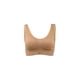 thumbnail image 1 of INSPIRAR CHIC Sujetadores deportivos sin costuras y sin alambre para mujeres con almohadillas removibles, tops de dormir, talla XXXL, ajuste 38A/B, color beige, 1 of 5