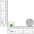 thumbnail image 5 of Gem Stone King 18K Yellow Gold Plated Silver Green Malachite and White Created Sapphire Engagement Ring for Women (1.77 Cttw, Cushion 6MM, Gemstone Birthstone, Available in Size 5, 6, 7, 8, 9), 5 of 5