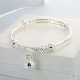 thumbnail image 6 of Teissuly Women Fashion Jewelry 925 Plated Bell Bead Bangle Bracelet Beautiful Gift, 6 of 7