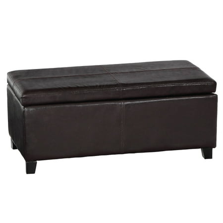 Viscologic Flip Lift Top Faux Leather Storage Ottoman Bench Dark Brown Canada Faux Leather Storage Ottoman Bench, Leather Storage Ottoman Bench Black