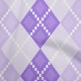 thumbnail image 1 of oneOone Viscose Jersey Medium Purple Fabric Argyle Craft Projects Decor Fabric Printed By The Yard 60 Inch Wide, 1 of 4