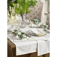 thumbnail image 2 of Fennco Styles Luana Collection Shimmering Border Design Table Runner - 2 Colors - 18"x72" (Silver), 2 of 2