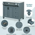thumbnail image 6 of 36" Bathroom Vanity with Sink, Freestanding Bathroom Storage Vanity Cabinet with 4 Drawers and 2 Soft Closing Doors, Solid Wood Frame, Blue Grey, 6 of 8