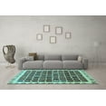thumbnail image 3 of Ahgly Company Indoor Rectangle Abstract Light Blue Modern Area Rugs, 8' x 12', 3 of 4