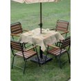 thumbnail image 4 of Outdoor Tablecloth with Umbrella Hole for Patio/Picnic/Party/Camping, Orange Sage Green Palm Leaves Waterproof Table Cloth Square Cover Washable, Farmhouse Summer Botanical (60"x 60"), 4 of 9