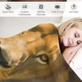thumbnail image 3 of ONETECH Throw Blanket Lion and Lamb Super Soft Warm Large Flannel Blanket Animal Blanket Print Throw Blanket Lightweight Cozy Moving Blankets for Bed Couch Sofa, 3 of 6