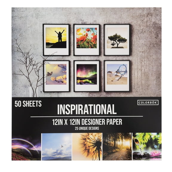 Colorbök 12" Inspirational Designer Paper Pad, 50 Piece