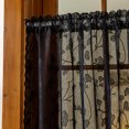 thumbnail image 2 of Nvzi Cortinas opacas pequeñas para ventanas pequeñas - negras 140*140cm - Cortinas con bolsillo para barra de 2 secciones, cortinas cortas para ventanas de cocina, dormitorio, baño., 2 of 5