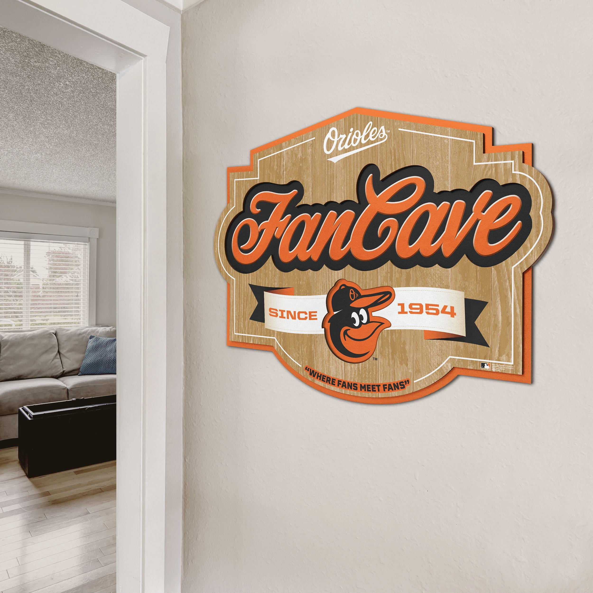 YouTheFan MLB Baltimore Orioles Fan Cave Sign