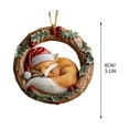 thumbnail image 2 of Gallickan Fox Christmas Ornament, Cute Acrylic Animal Pendant, Christmas Tree Decor, Woodland Creature Design, for Holiday Display and Animal Theme, E, 2 of 5