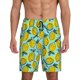 thumbnail image 1 of Balery Lemon1 Pantalones cortos de pijama de punto de algodón para hombre con cinturilla y bolsillos-X-Large, 1 of 6
