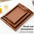 thumbnail image 6 of Shoreew Wooden Serving Tray Handmade Rectangular Tray Wood Coffee Table with Cut Out Handles for Party Serving Pastries Snacks Mini Bars Tray for Kitchen, 6 of 6