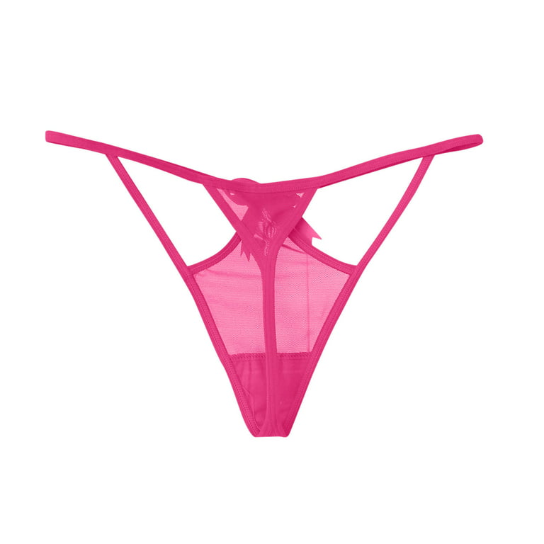 Buy Women's Knickers Thong Pink Stretch Cotton Lingerie Online