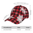 thumbnail image 2 of Balery Snowflakes On A Buffalo Plaid Gorra de béisbol de tamaño ajustable para correr, entrenar y actividades al aire libre. Gorra de papá para todas las estaciones., 2 of 6