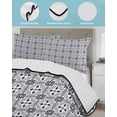 thumbnail image 4 of Black White Geometric Queen Size Down Alternative Comforter, Lightweight Comforter Quilt Bedding Set with Pillow Shams Modern Abstract Art Aesthetics All Seasons Bed Comforter Duvet Insert 90"x96", 4 of 7