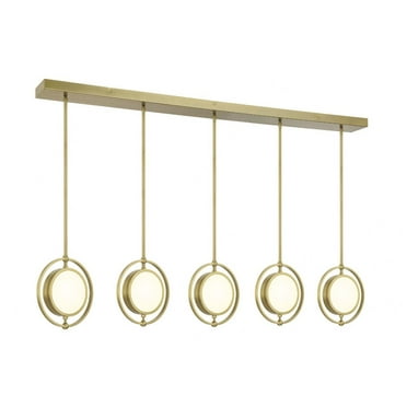 N7675-695-L-Minka Metropolitan-Spectr - 30W 5 LED Island-10.63 Inches Tall and 62 Inches Wide