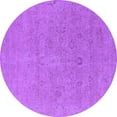 thumbnail image 1 of Ahgly Company Indoor Round Oriental Purple Industrial Area Rugs, 4' Round, 1 of 4