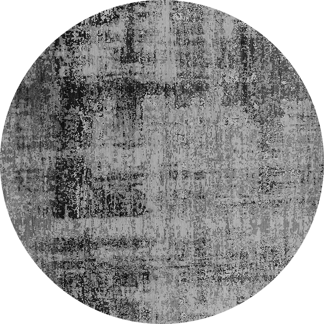 Ahgly Company Indoor Round Oriental Gray Industrial Area Rugs, 8' Round ...