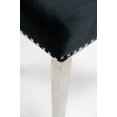 thumbnail image 4 of Set of 2 Midnight Black Velvet Button Tufted Dining Chair With Metal Legs 3.25', 4 of 5