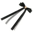 thumbnail image 2 of Mutmorningal Black Pre-Tied Bow Tie Elegant Collar Pin Ribbon Bowtie Clothes Accessory (05), 2 of 10