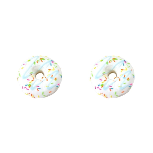 Donuts artificiales Ounissouiy Modelo Simulación PU Accesorios de fotografía Color Blanco 2piezas