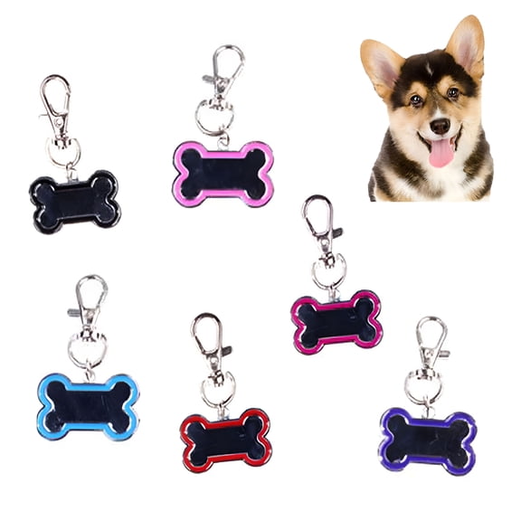 DESIGNICE Pet ID Tags, Personalized Dog Tags and Cat Tags, Engraved Bone Shape Collar Pendant Custom Pet Supplies Engrave Name Number Gift for Cats Puppies Tags