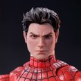 thumbnail image 1 of Mafex Kaiyodo Spider Boy v4, figura de acción de 6 pulgadas, tallado de cabeza de persona Real, Peter Parker, PP, Ben Judy, a escala 1/12, personalizado（painted head A，For mafex Body, 1 of 5