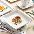 thumbnail image 3 of MALACASA, Series Blance, 60-Piece Porcelain Dinnerware Set, Ivory White Dinner Set, Service for 12, 3 of 8