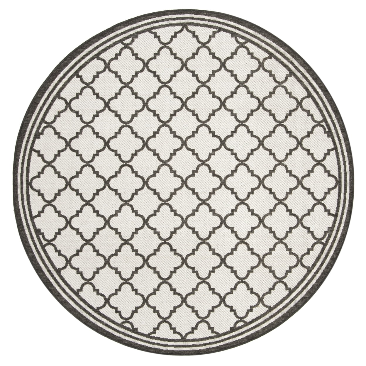 SAFAVIEH Beach House Nima Trellis Indoor/Outdoor Area Rug Light Grey/Charcoal, 3' x 5'