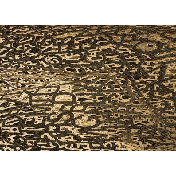 Ahgly Company Indoor Rectangle Patterned Bronze Brown Area Rugs, 8' x 10'