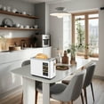 thumbnail image 6 of 2 Slice-Toaster,Touch Control LCD Screen,6 Shade Setting & Bread Selection,Removable Crumb Tray,Stainless Steel,900W,White, 6 of 7