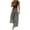 Gray, variant on Women's Loose Wide Leg Track Pants Drawstring Pockets Elastic Waist Capri Hiking Pants with Big Ruched Pockets