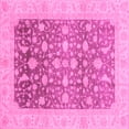 thumbnail image 1 of Ahgly Company Indoor Square Oriental Pink Modern Area Rugs, 4' Square, 1 of 4