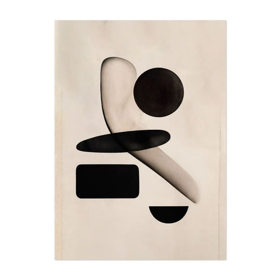 Modernist Nocturne No.1 - Mixed Media Unframed Wall Art Print 5 x 7 inches