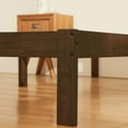 thumbnail image 5 of Subrtex 12" Solid Wood Platform Bed Frame with Wooden Slats, Walnut, Queen, 5 of 8