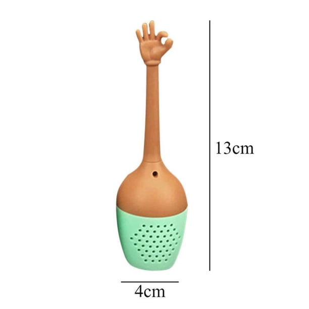 Filtro De Té Gesto Señal De Mano En Forma De Dibujos Animados De Silicona Infusor De Té Creativo Colador Monstrate HA023019-00