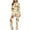 Beige, variant on VBTAPA Womens Christmas Pajama Sets 2 Piece Holiday Sleepwear Soft Comfy Loungewear Cute Xmas Printed Long Sleeve Button Down Shirt Elastic Waist Pants Jammies Set Beige L