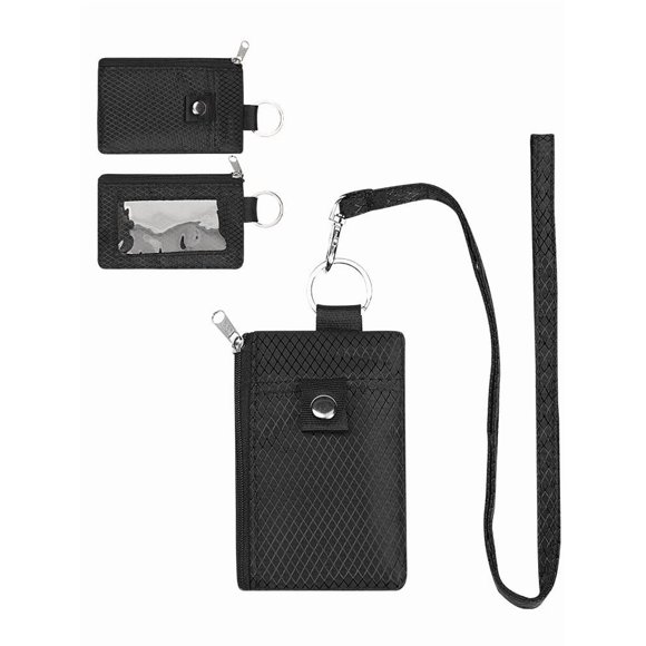 YSTIANN Mini Portefeuille Mince - Porte-Cartes Multifonctionnel avec Porte-Clés, Étui à Cartes Mince Anti-Vol, Design Suspendable au Cou WJ94-4716
