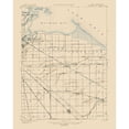 thumbnail image 3 of USGS 12x14 Black Modern Framed Museum Art Print Titled - Maumee Bay Ohio Quad - USGS 1900, 3 of 5