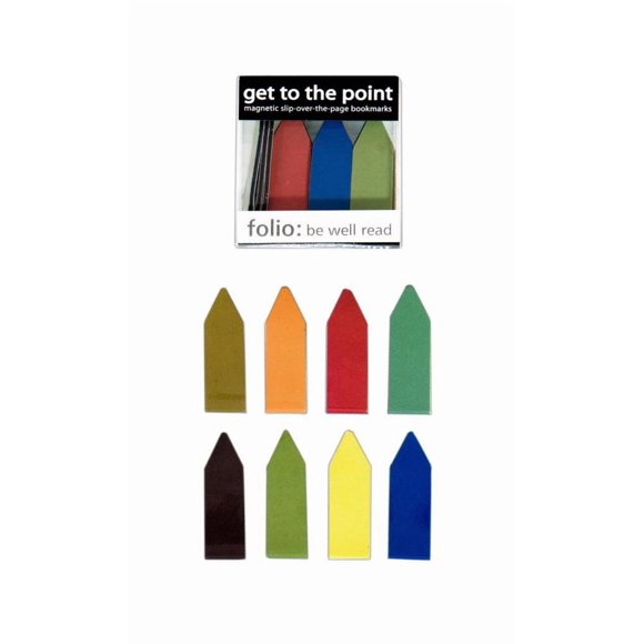 Get to the Point Magnetic Bookmarks Earthtone Color Line Markers (1 Box of 20)